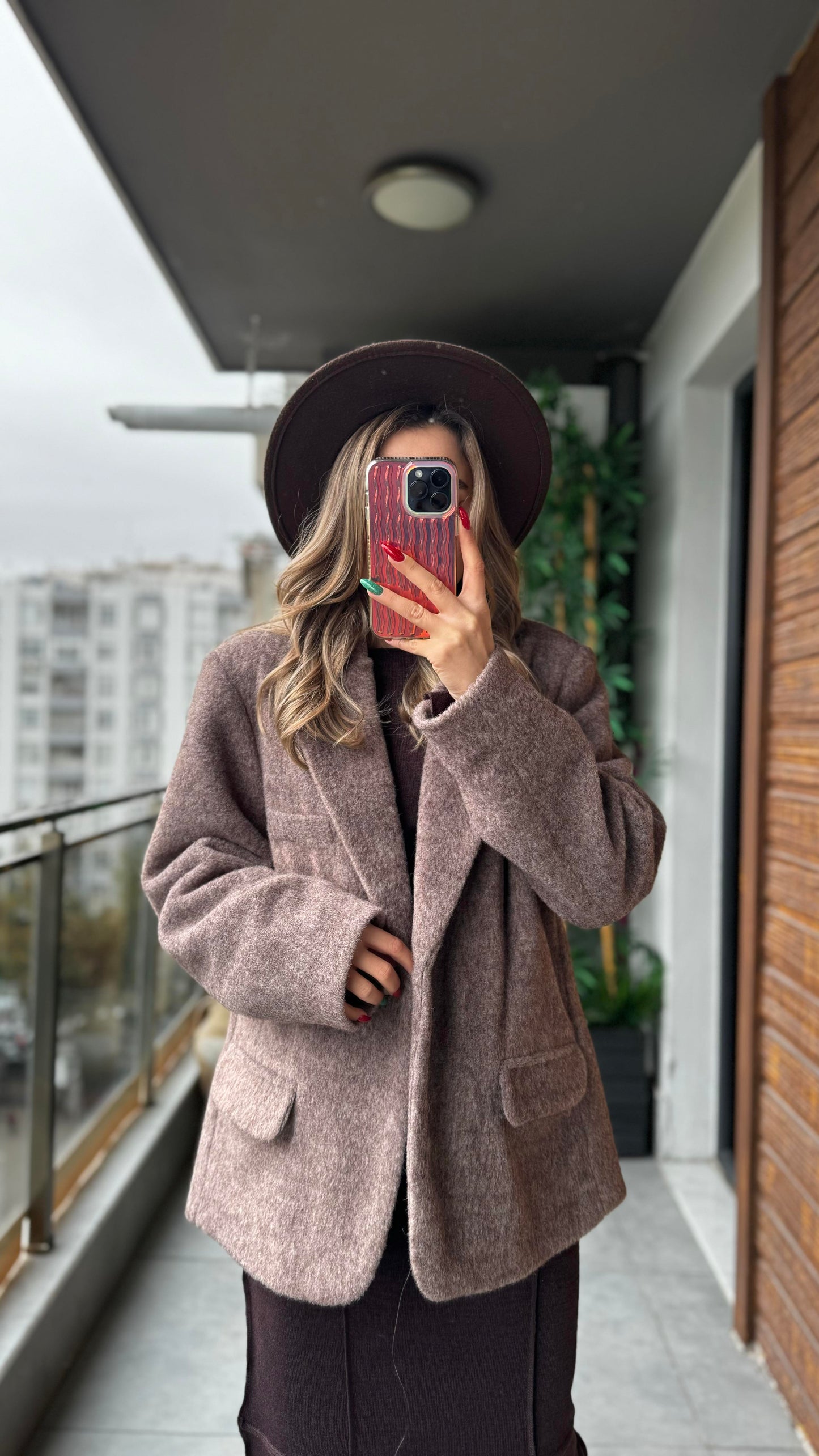 Liam Kaşe Yumoş Blazer Ceket - Kırçıllı Kahve