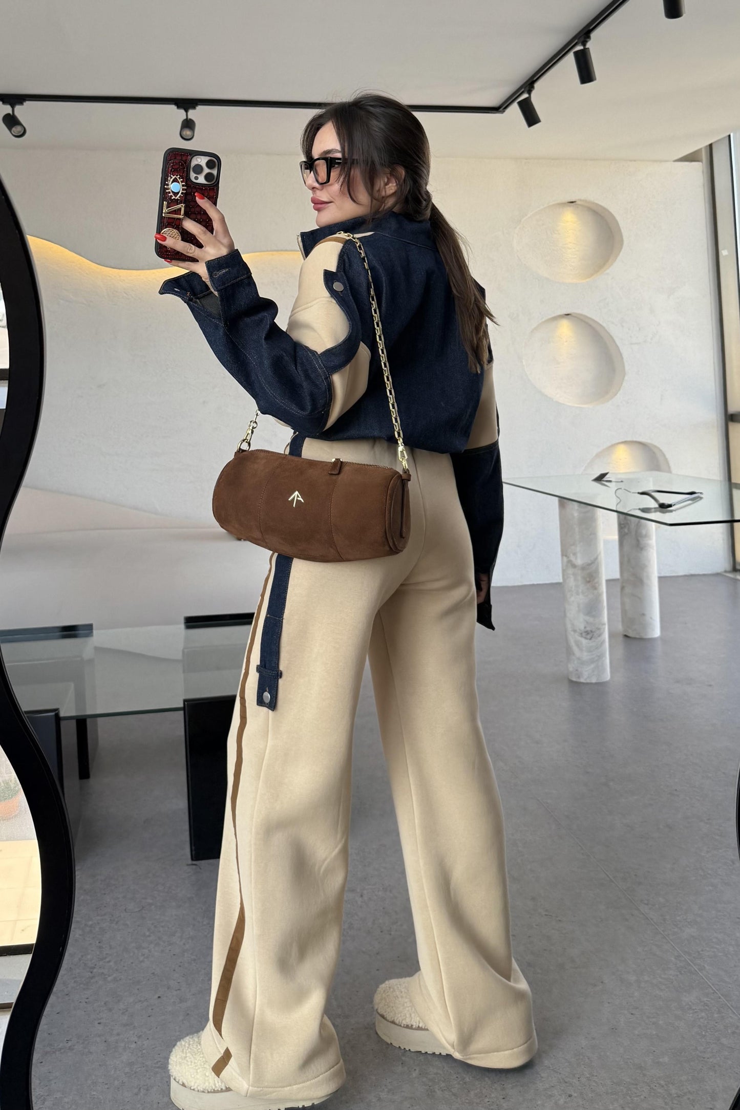 Linea Krem Kot Karışımlı Tasarım Takım