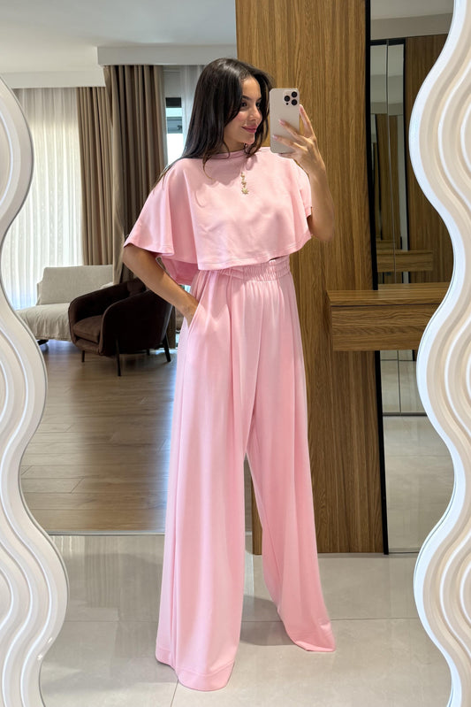 Linnea Pembe Panço Modal Takım