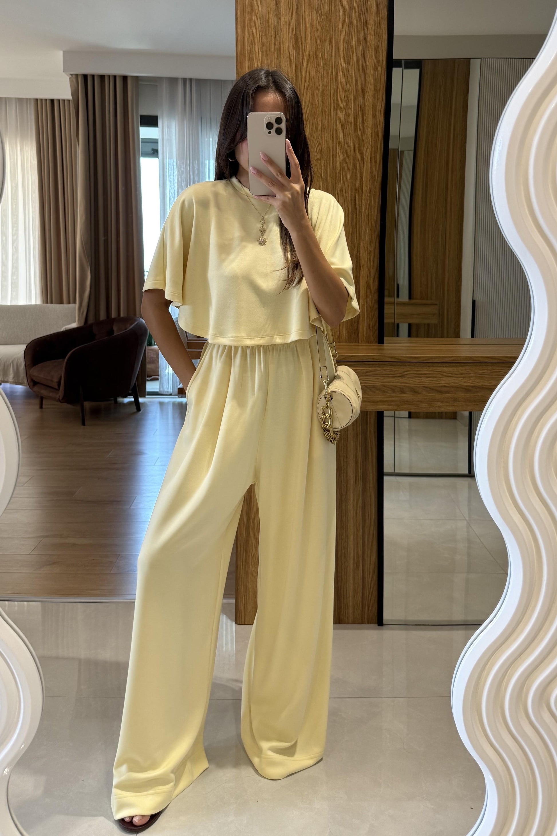 Linnea Sarı Panço Modal Takım