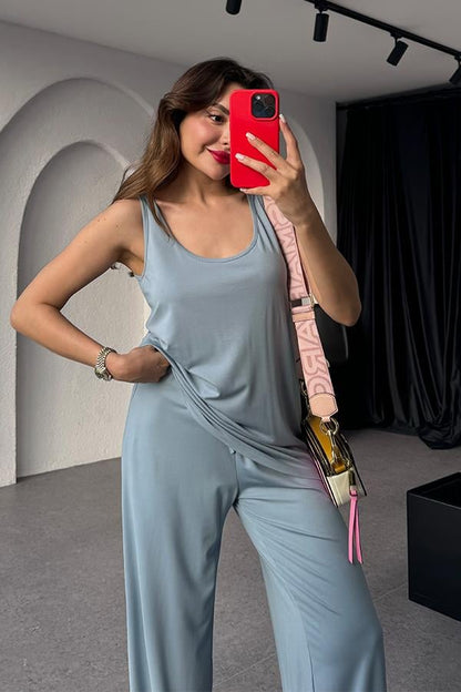 Lonso Modal Kumaş Takım - Bebe Mavi