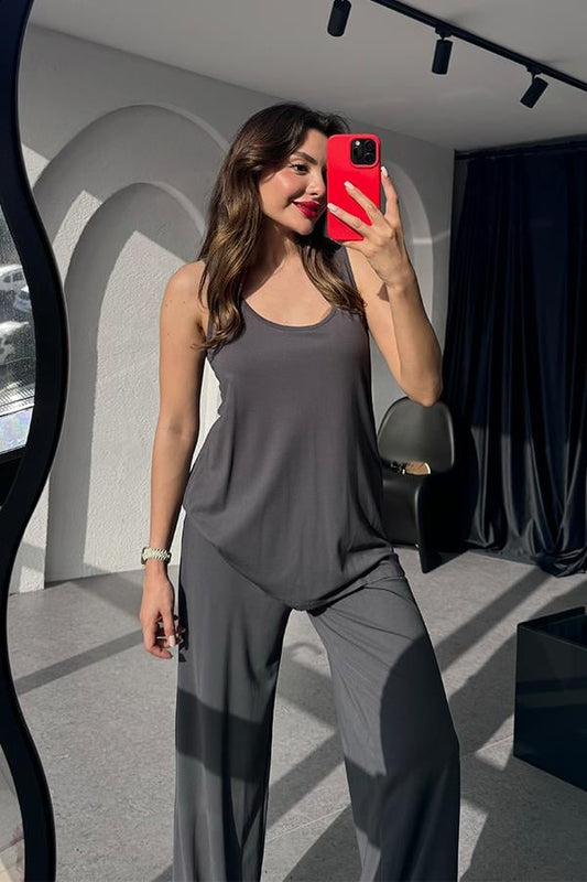 Lonso Modal Kumaş Takım - Füme