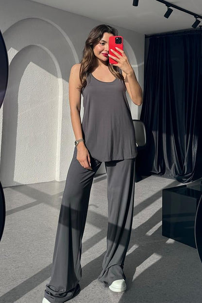 Lonso Modal Kumaş Takım - Füme