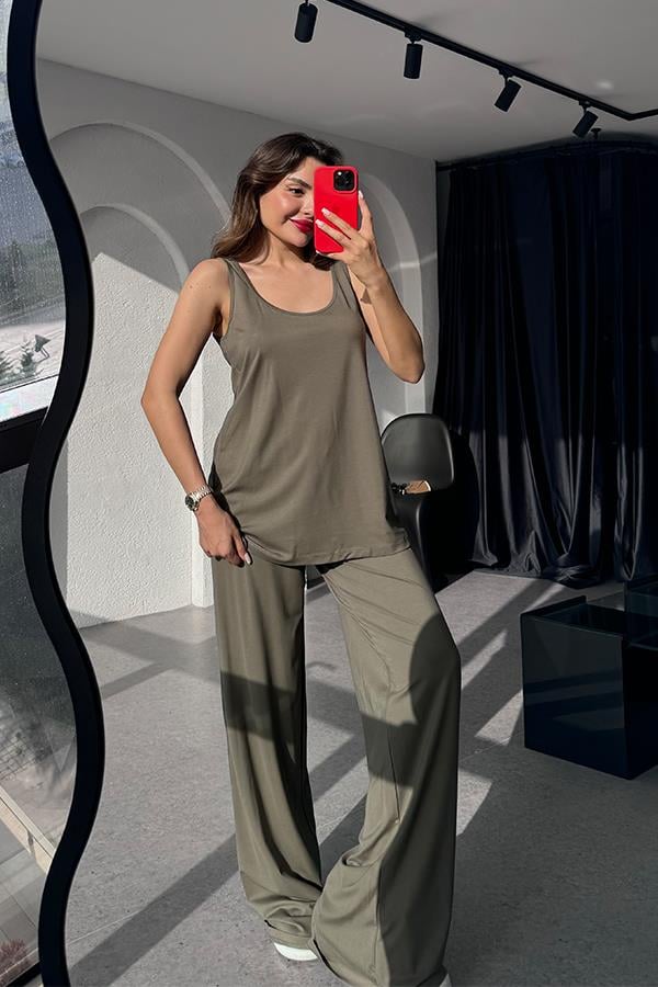 Lonso Modal Kumaş Takım - Haki