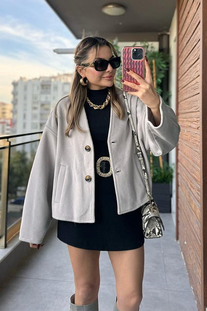 Loora Gri Yumoş Ceket