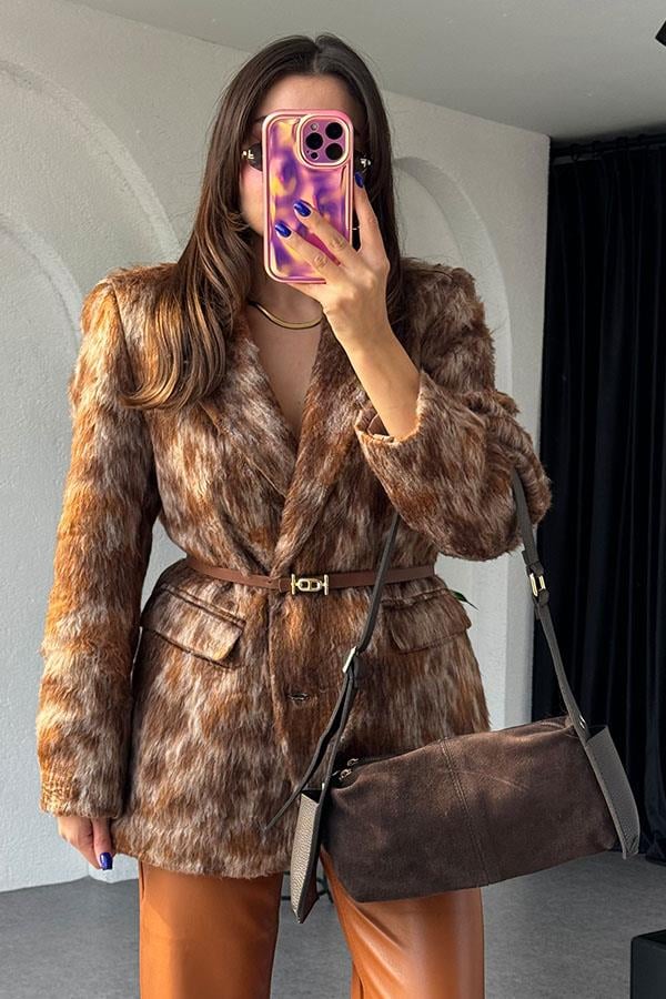 Luda Kürk Blazer Ceket