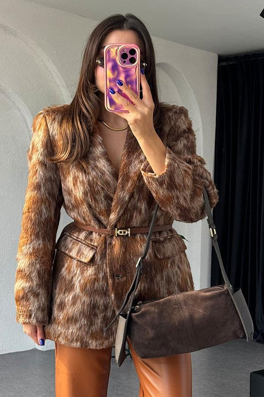 Luda Kürk Blazer Ceket