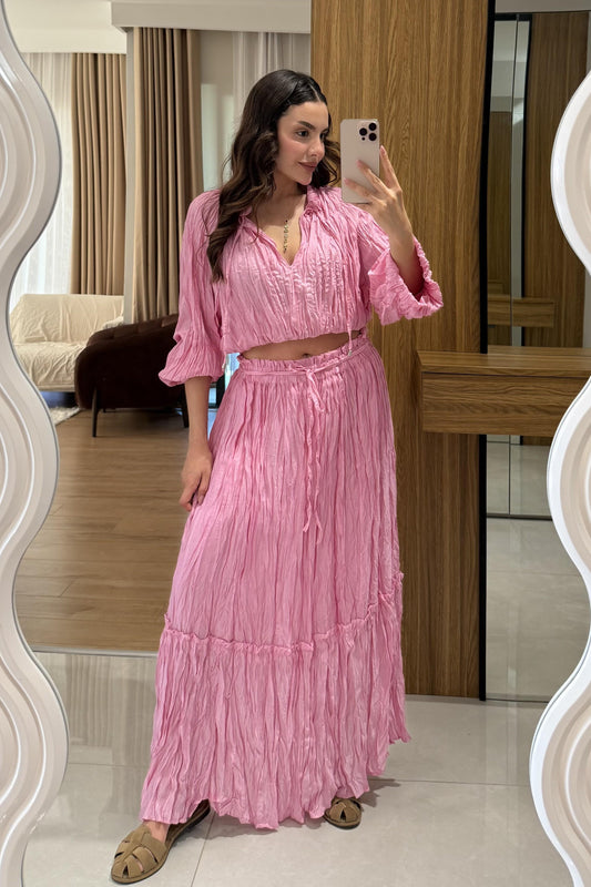 Lunira Pembe Kraş İkili Takım