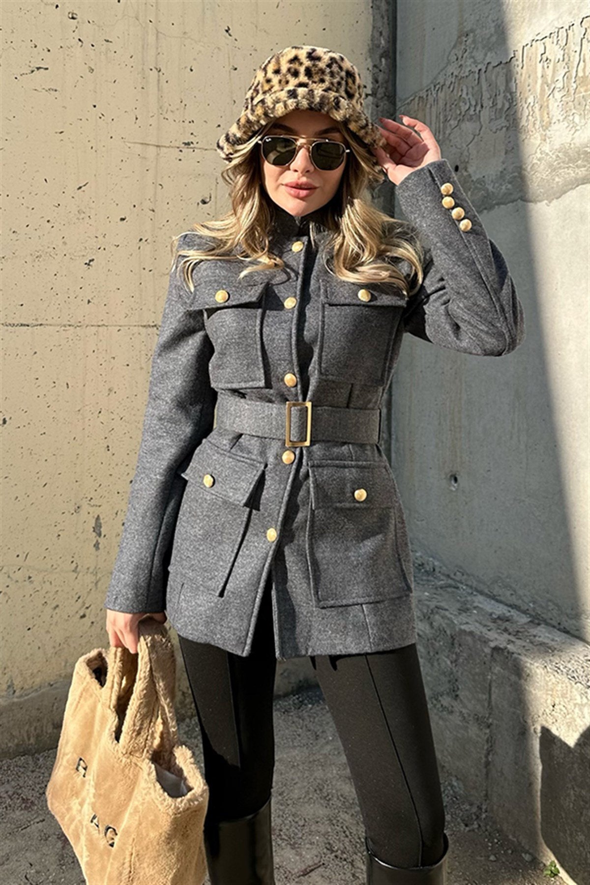 M. Dutti model gold düğmeli blazer