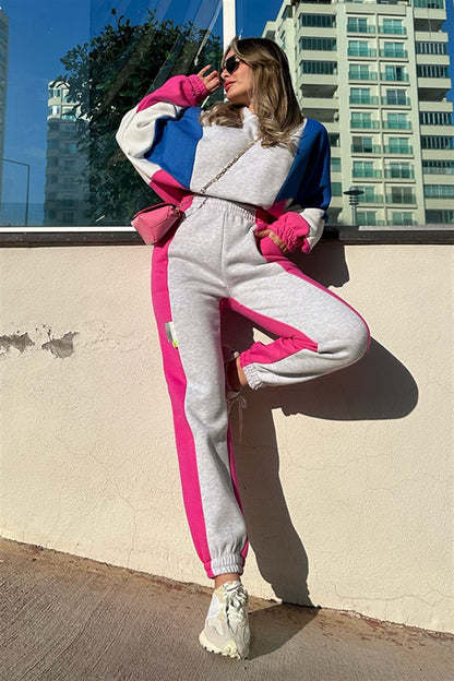 Mad girl pembe mavi renk eşofman takımı