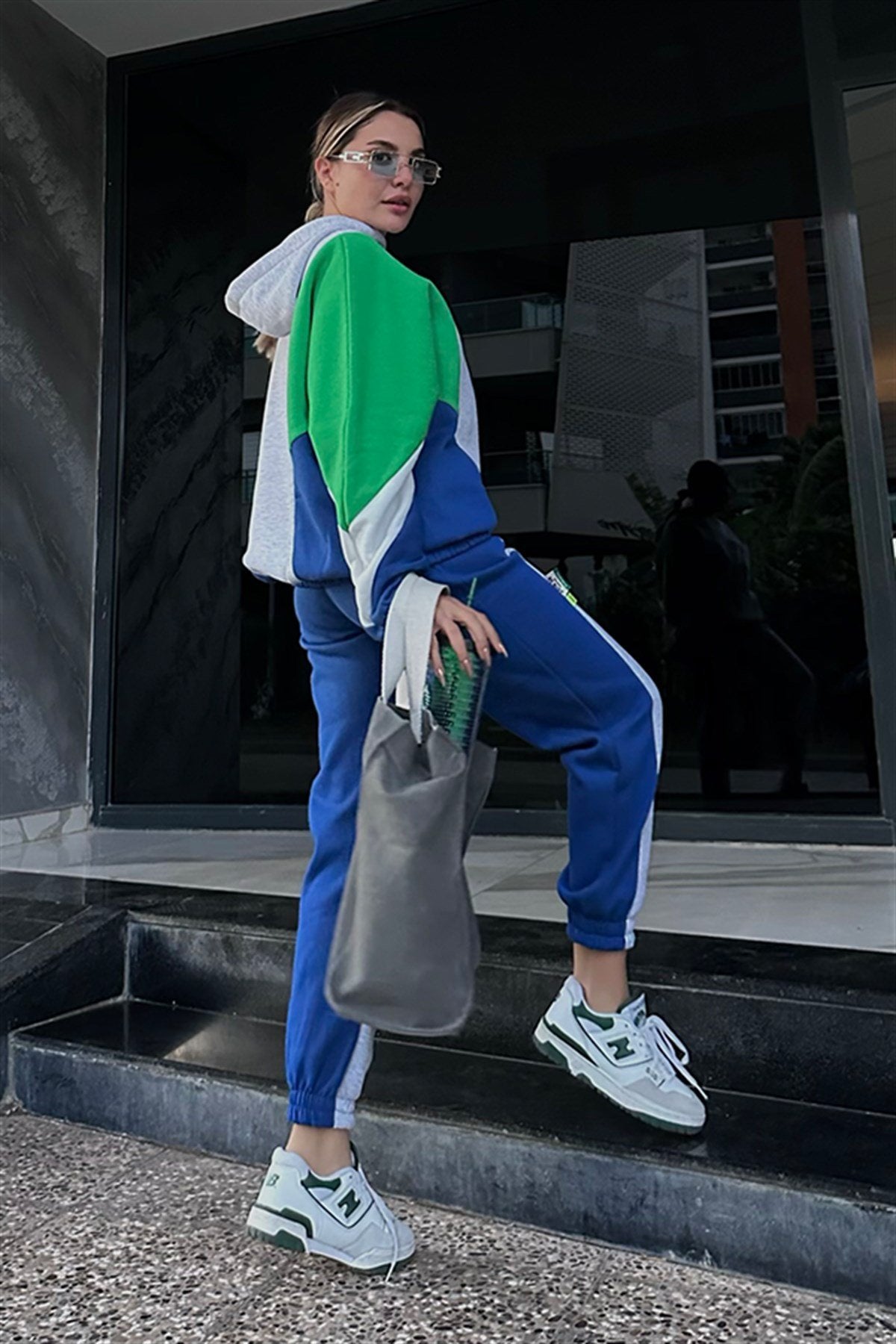 Mad girl zigzag üç renk eşofman takımı