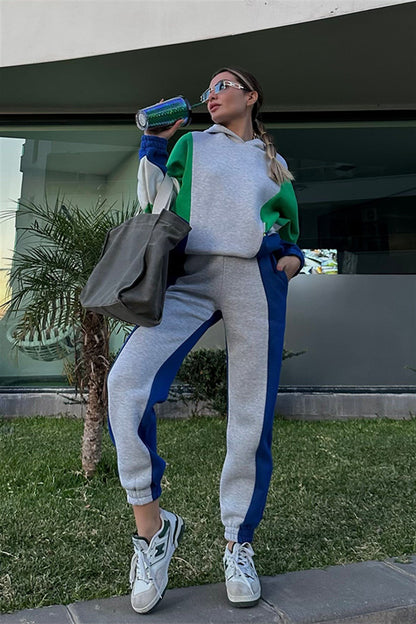 Mad girl zigzag üç renk eşofman takımı