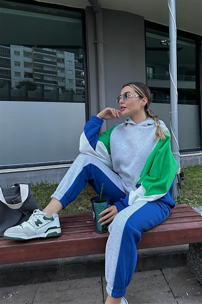 Mad girl zigzag üç renk eşofman takımı