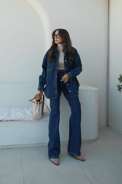 MAVI TEK CEPLI CEKET PANTOLON DENIM TAKIM