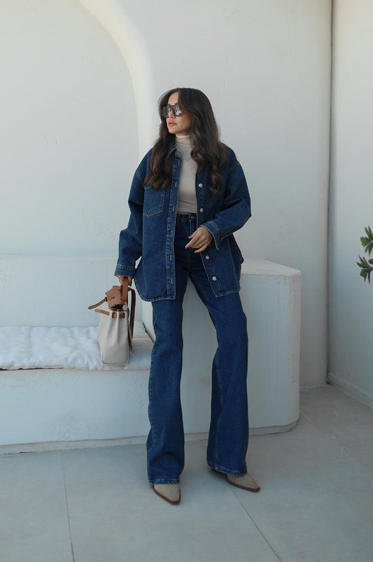 MAVI TEK CEPLI CEKET PANTOLON DENIM TAKIM