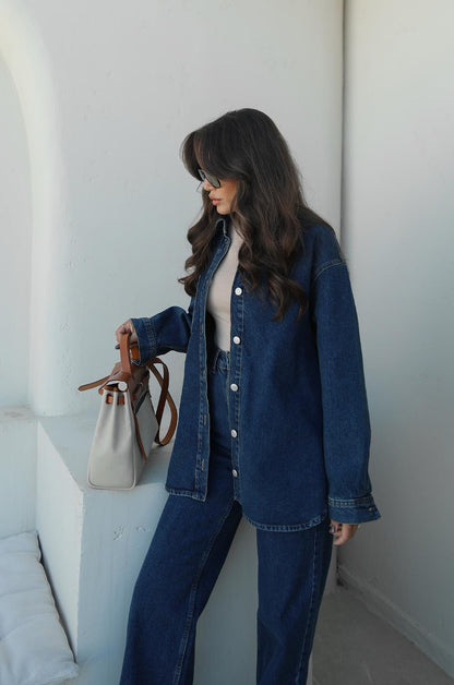 MAVI TEK CEPLI CEKET PANTOLON DENIM TAKIM
