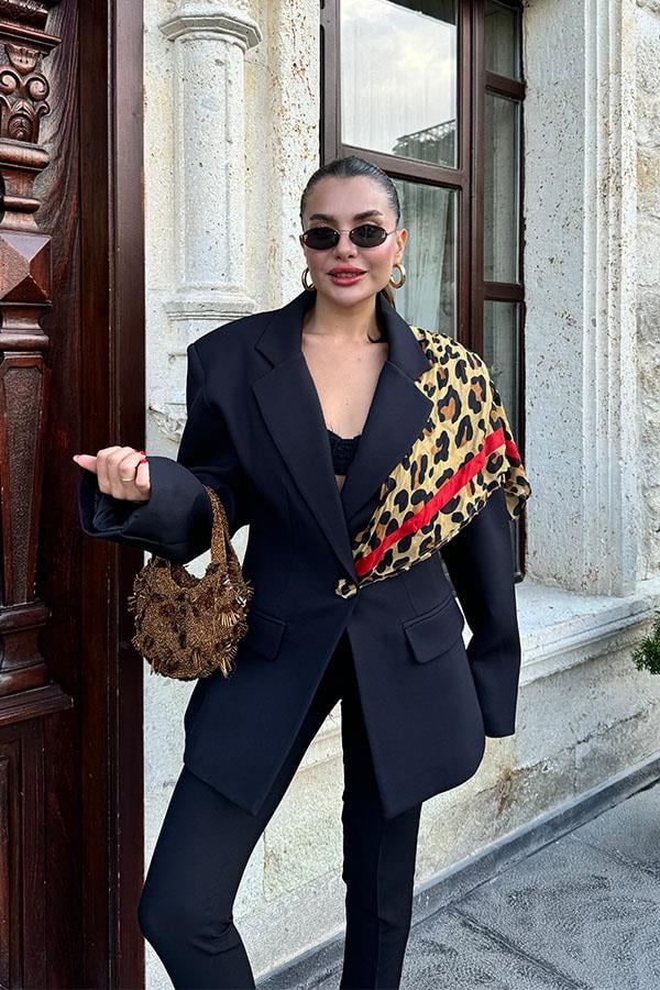 Mayores Vatkalı Premium Siyah Ceket