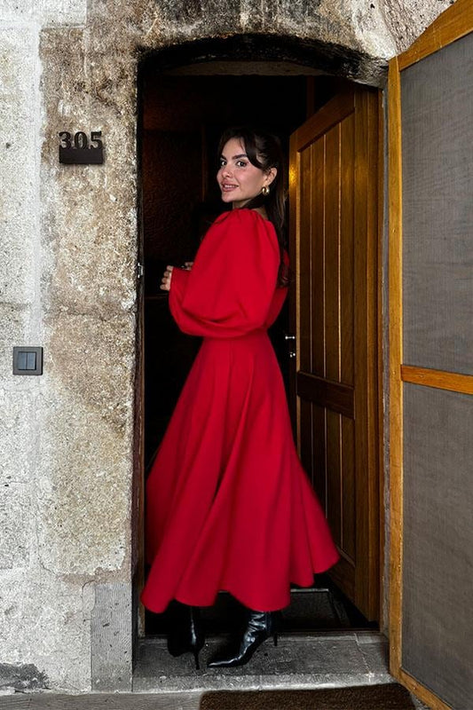 Millas Prenses Model Kırmızı Elbise