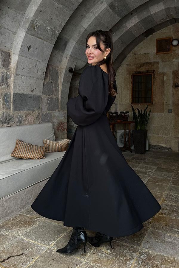 Millas Prenses Model Siyah Elbise