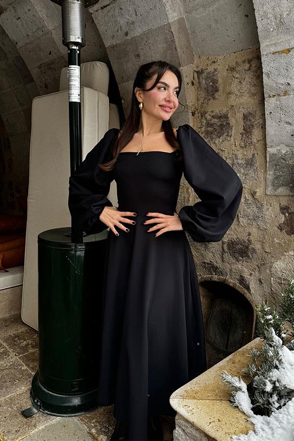 Millas Prenses Model Siyah Elbise