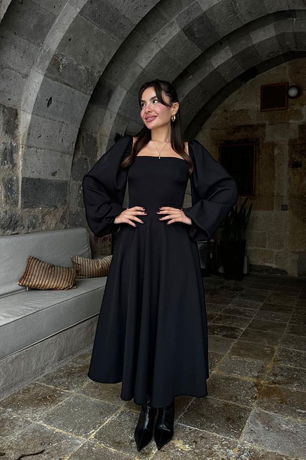 Millas Prenses Model Siyah Elbise