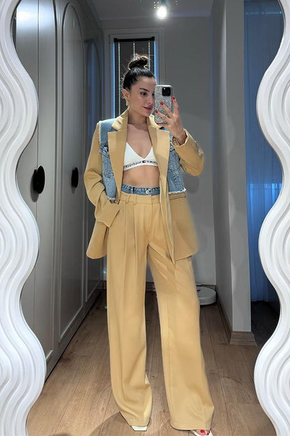 Moni Jean Detaylı Karamel Takım