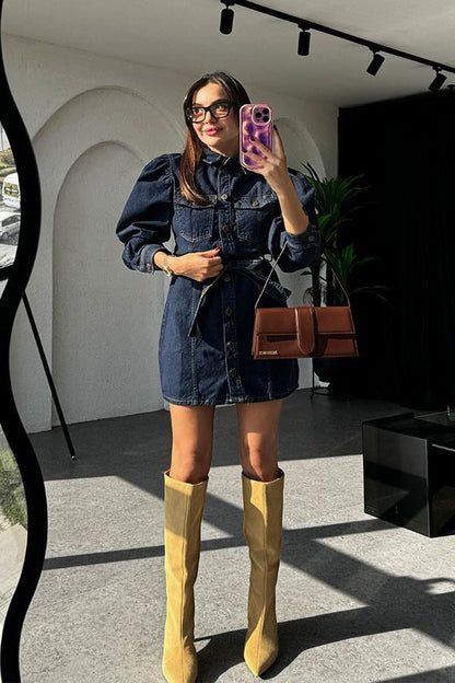 Monice Balon Kol Kot Elbise