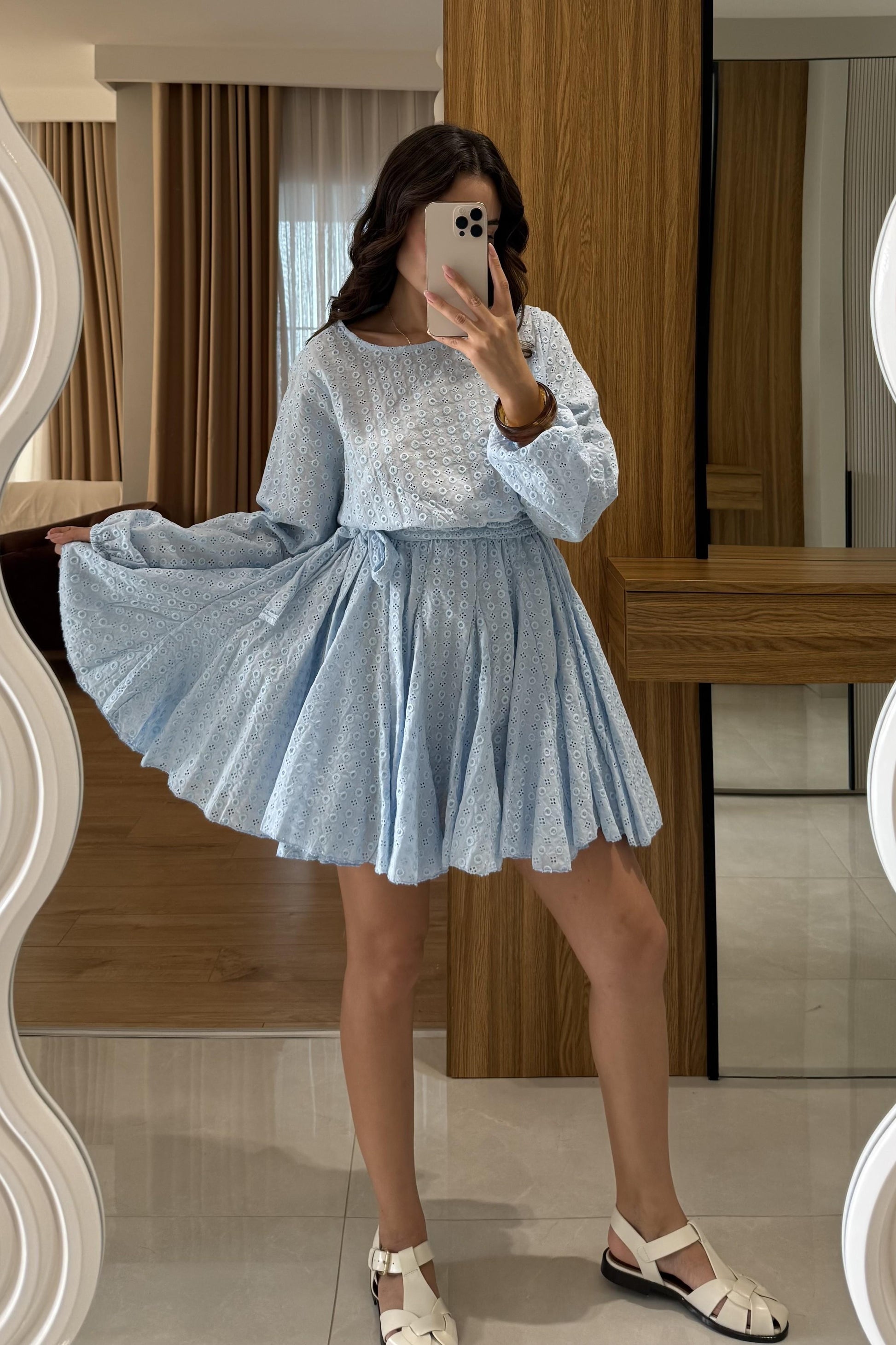 Muffy Mavi Fisto Çan Elbise