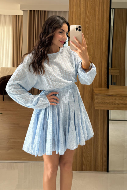 Muffy Mavi Fisto Çan Elbise