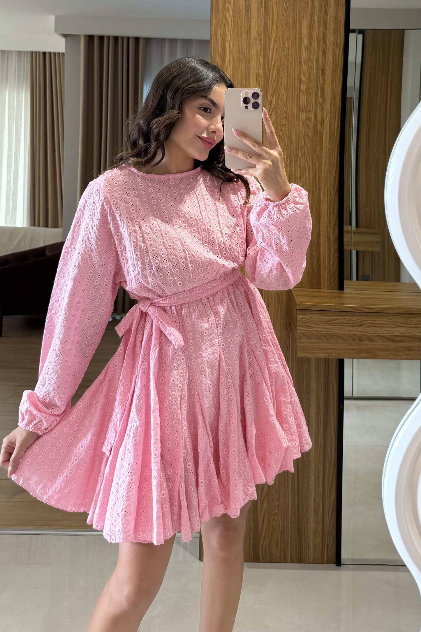 Muffy Pembe Fisto Çan Elbise