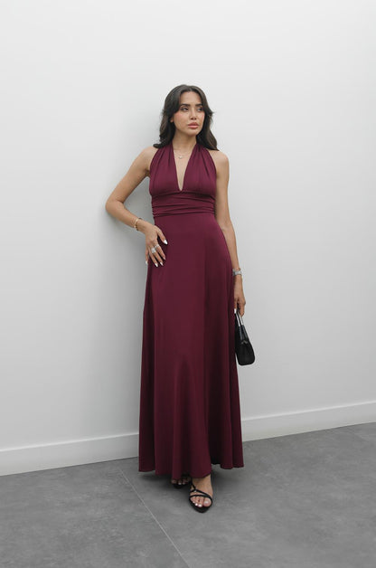 MÜRDÜM BOYUNDAN BAĞLAMALI ELBISE