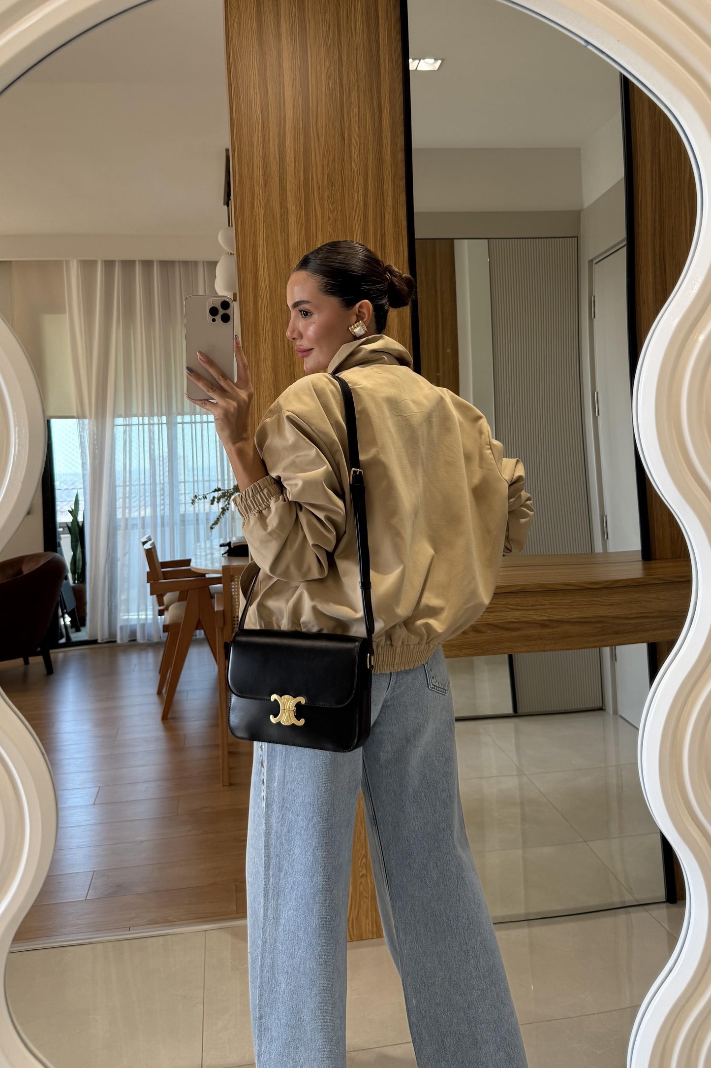 Nascia Camel Bomber Ceket