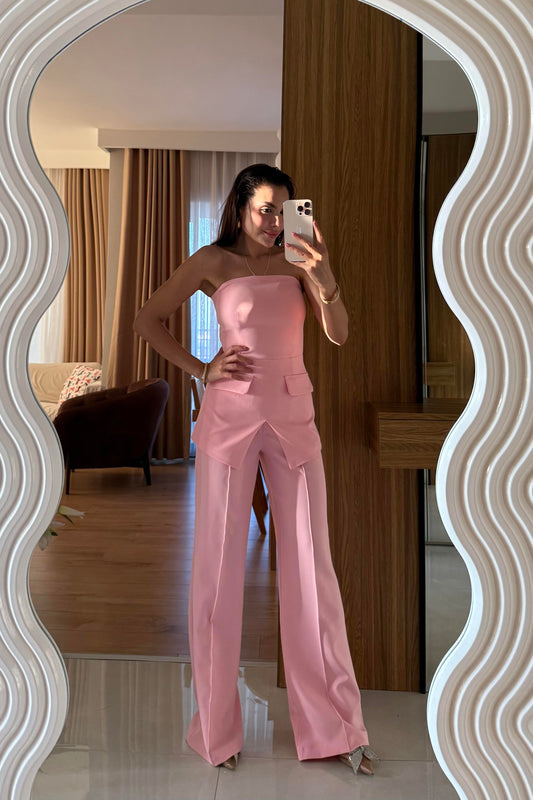 Nergis Pembe Cep Detaylı Takım