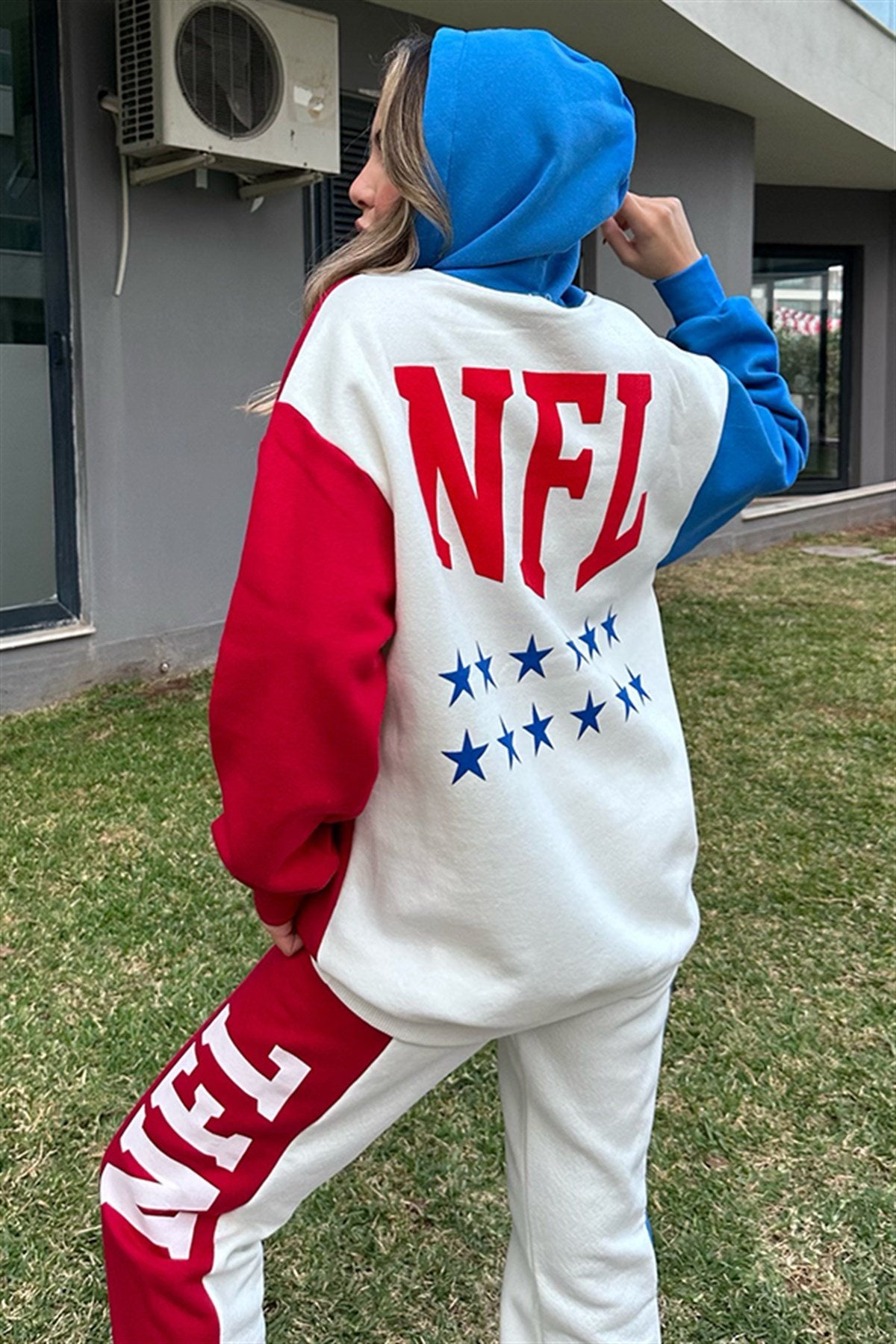 NFL kırmızı mavi renk eşofman takımı