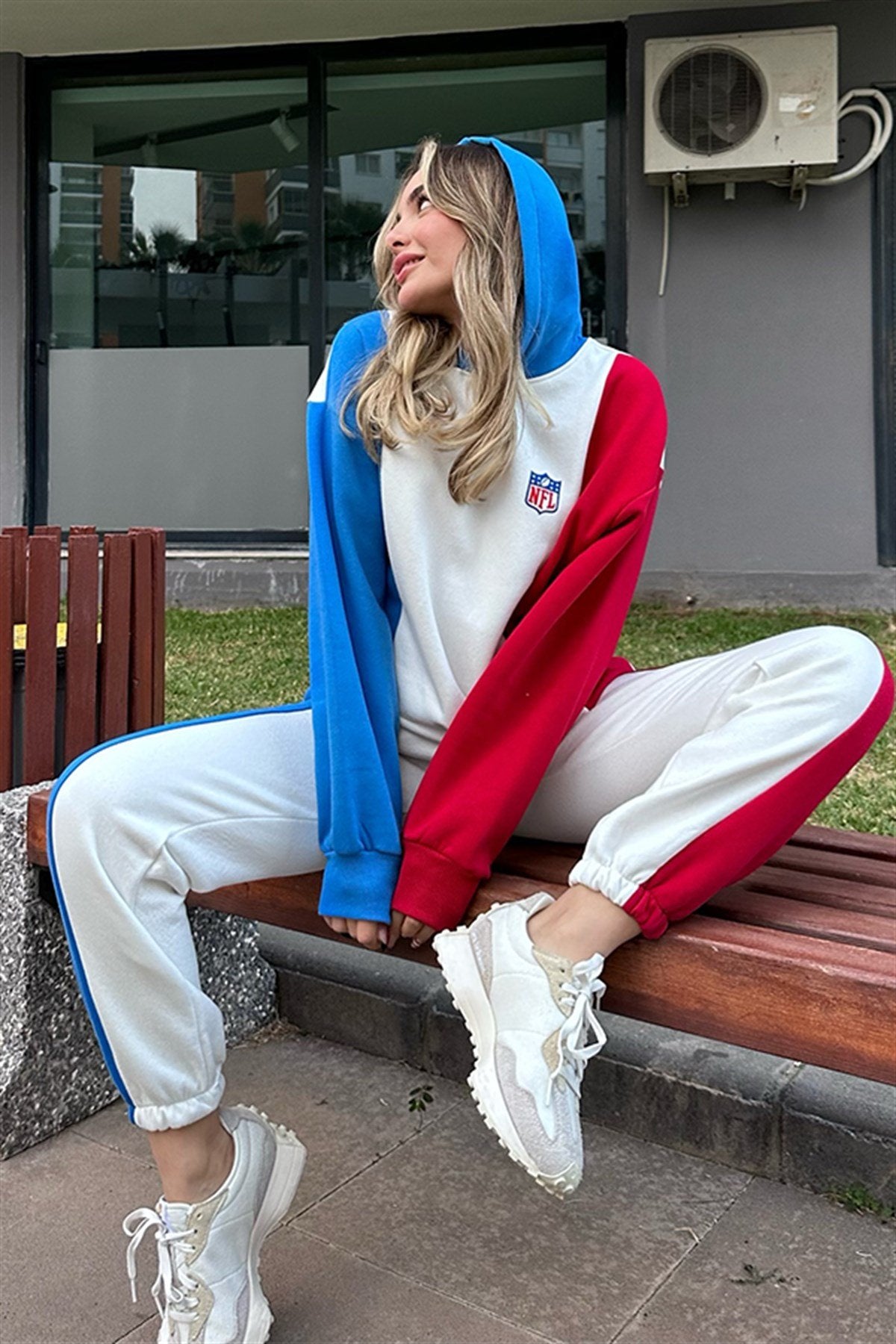 NFL kırmızı mavi renk eşofman takımı