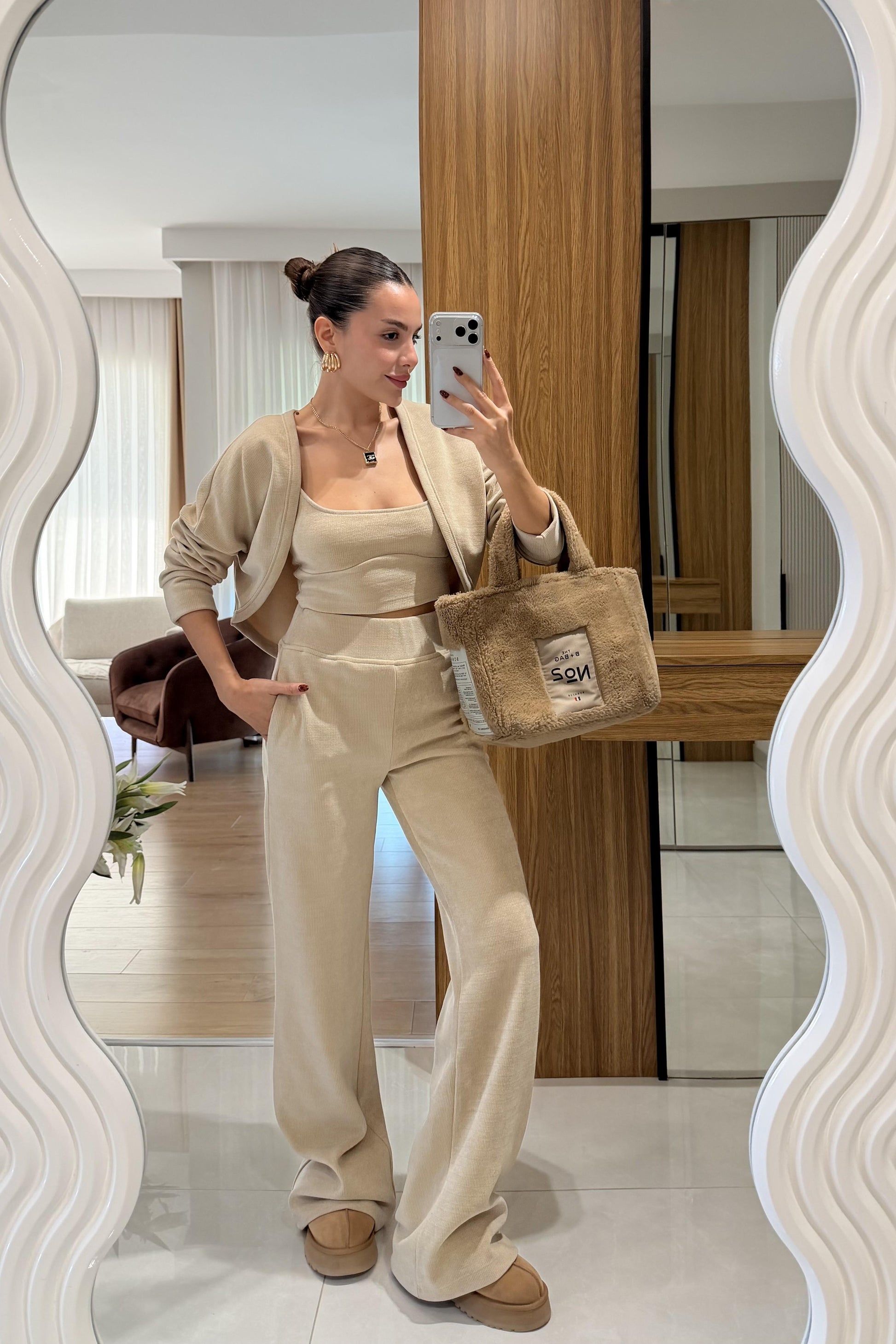 Nina Bej Üçlü Bolerolu Takım