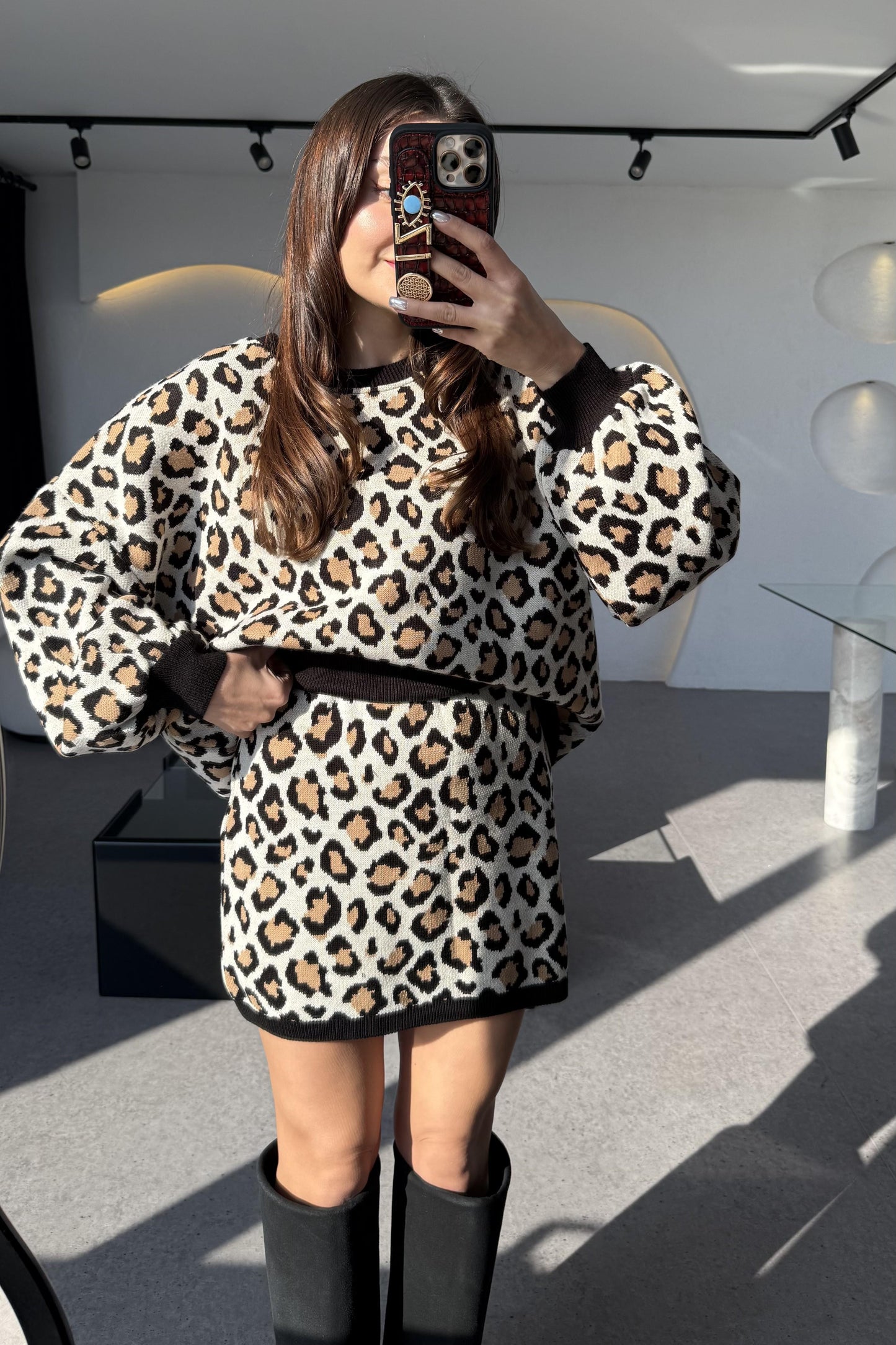 Nipes Leopar Triko Etekli Takım