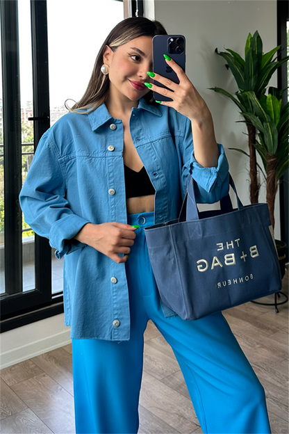 Ocean blues kot ceket