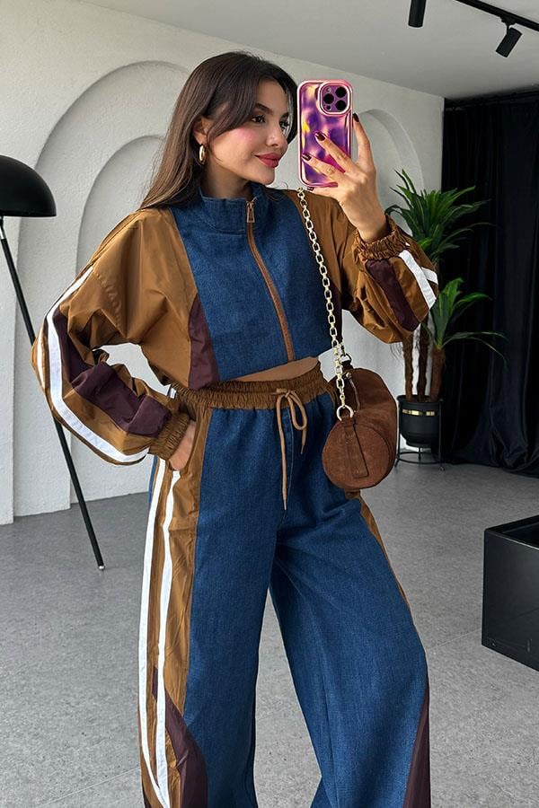 Odelle Kahve Tasarım Paraşüt Jean Takım