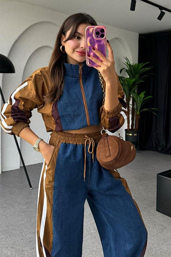 Odelle Kahve Tasarım Paraşüt Jean Takım