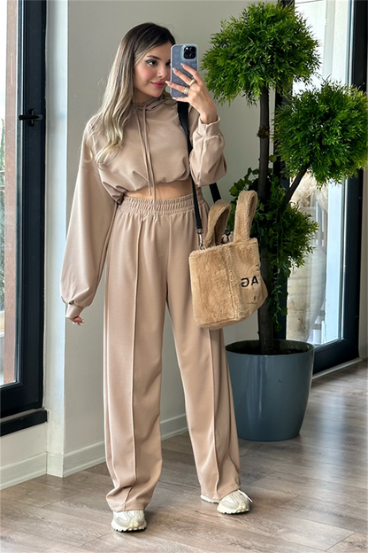 Olivia jogger sport takım - Karamel