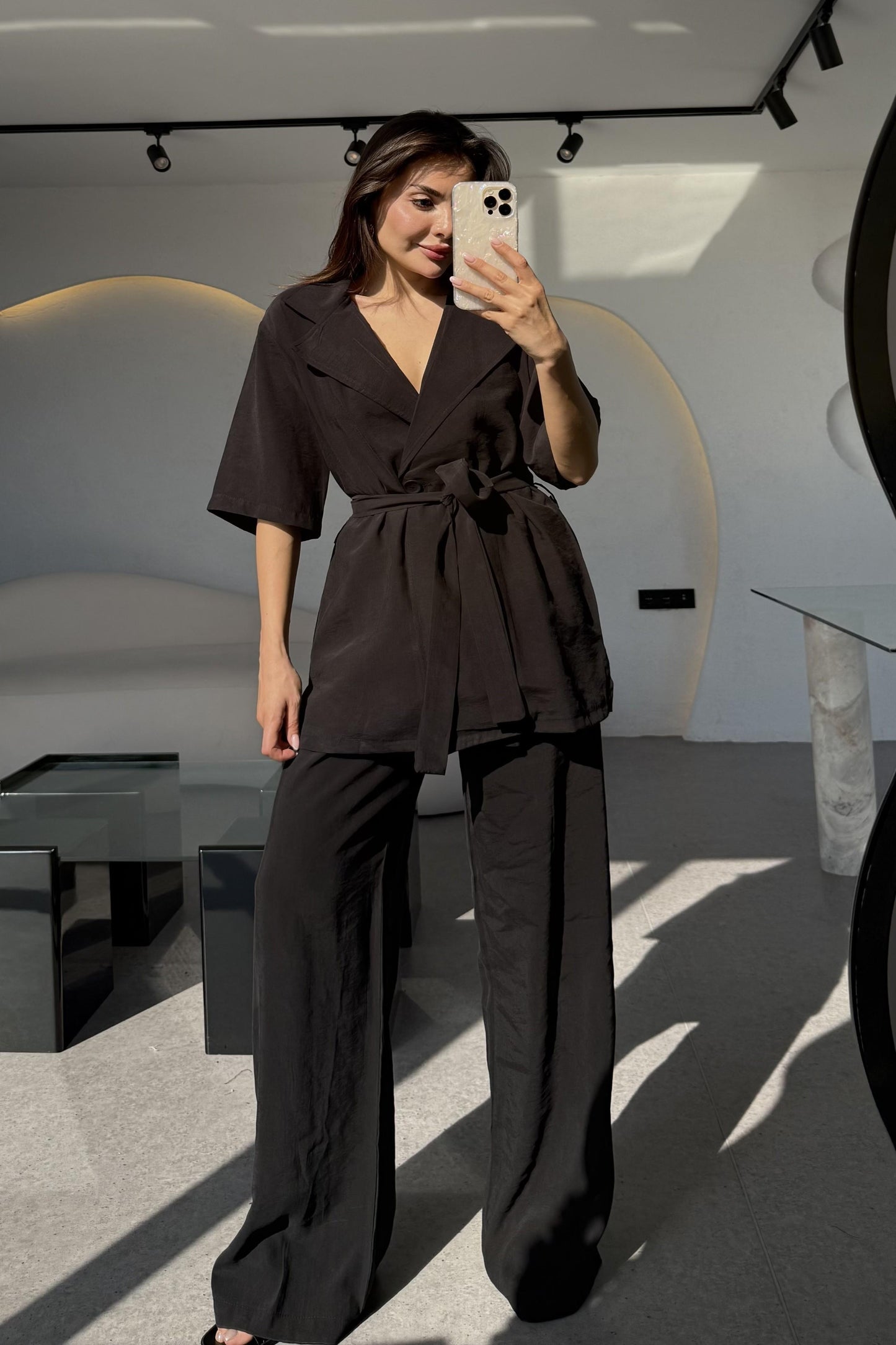 Oriel Siyah Bağlamalı Tensel Takım