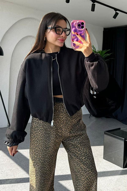 Osvaldo Siyah Kaşe Kaban