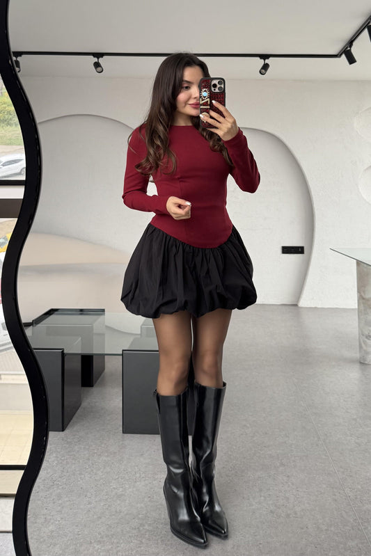 Ottawa Kırmızı Balon Elbise