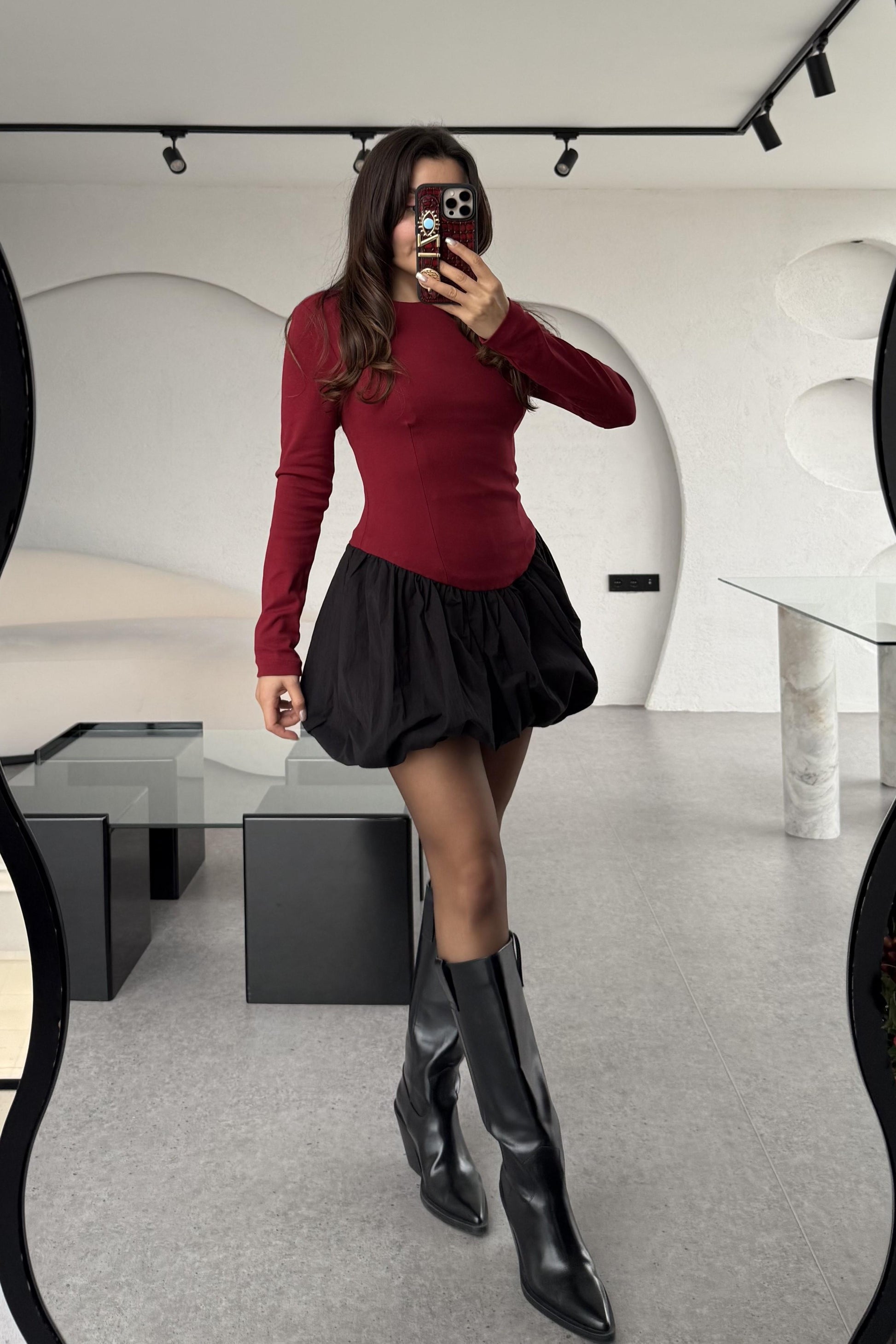 Ottawa Kırmızı Balon Elbise