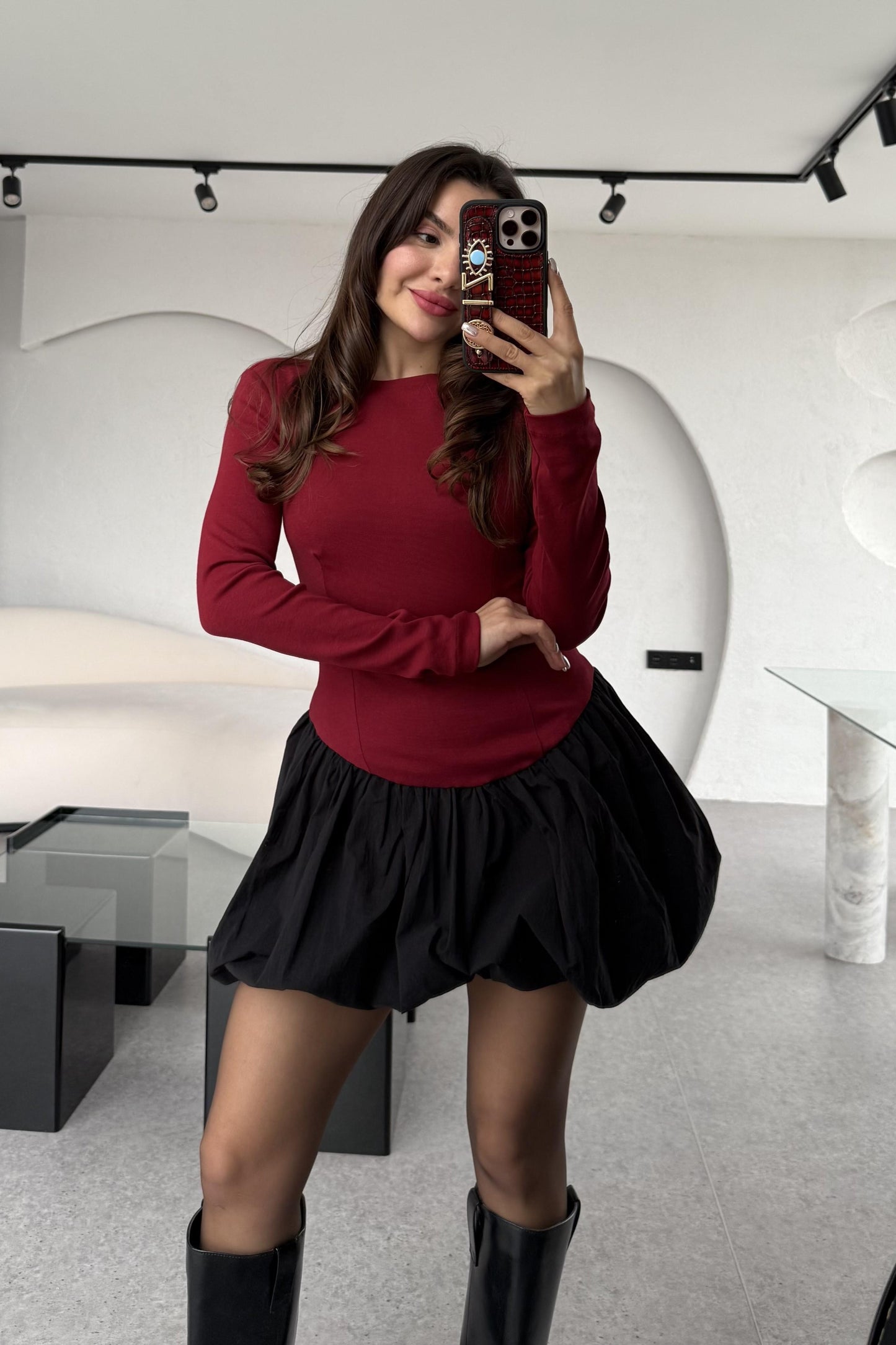 Ottawa Kırmızı Balon Elbise