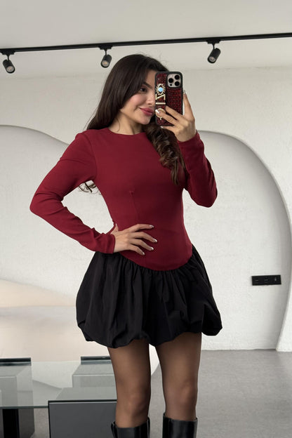 Ottawa Kırmızı Balon Elbise