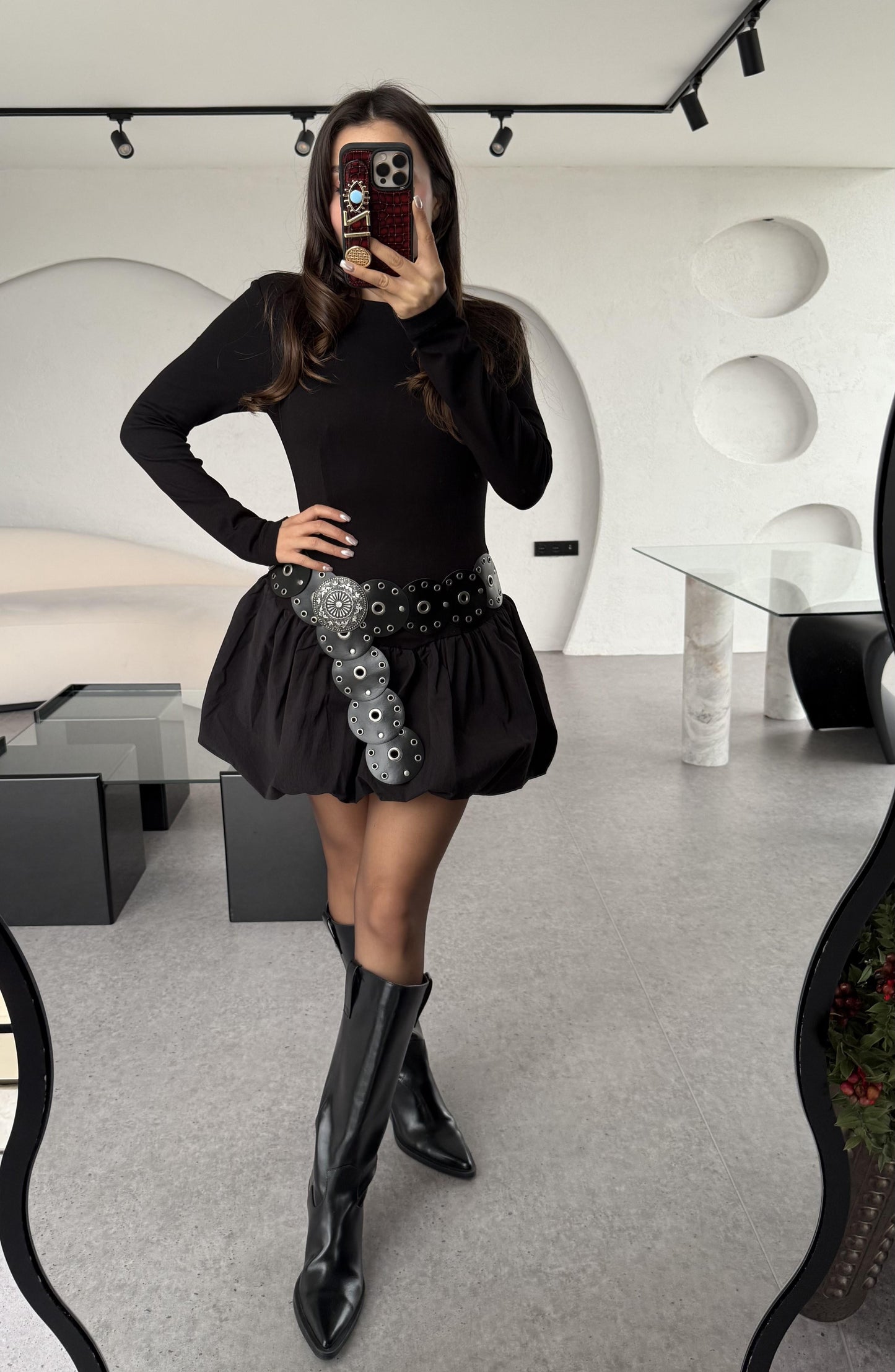 Ottawa Siyah Balon Elbise