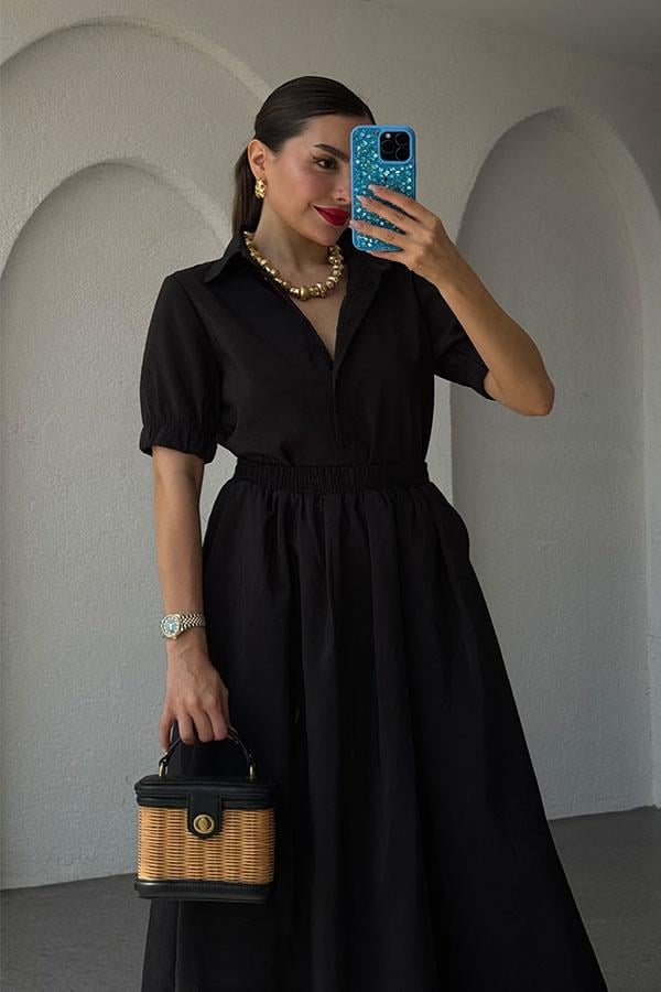 Owen Orijinal Gömlek Etek Takım-Siyah