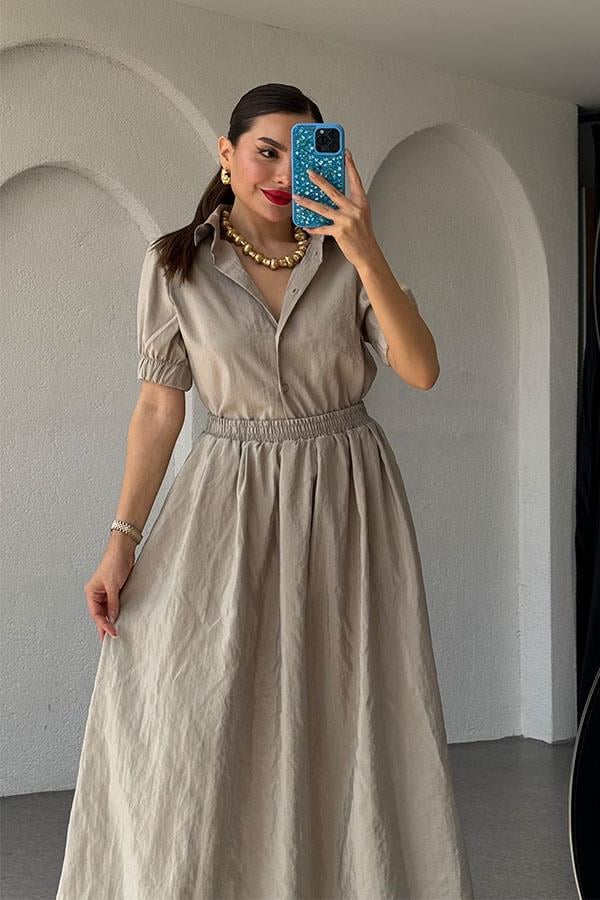 Owen Orijinal Gömlek Etek Takım- Vizon